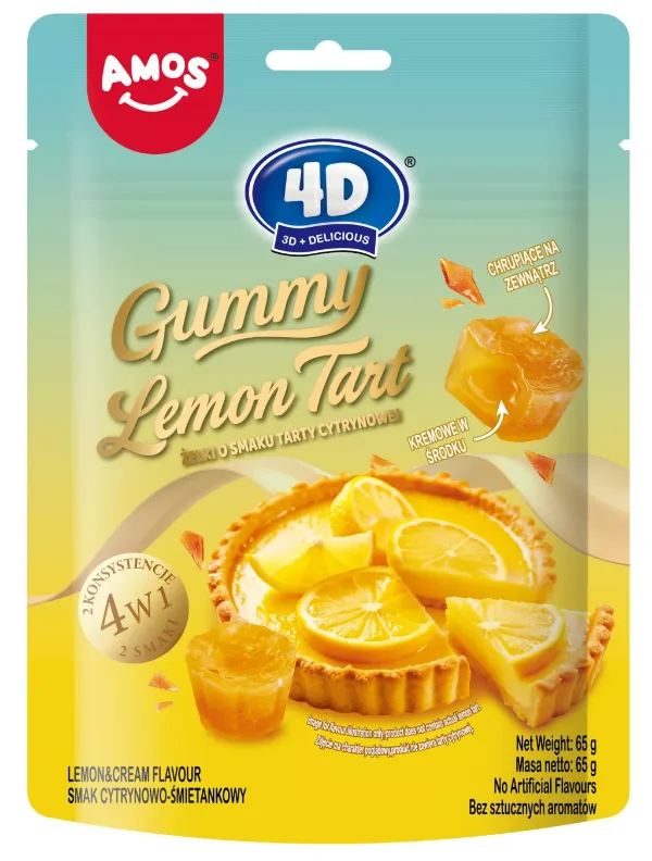 Amos 4D Gummy Лимонов тарт, 65 г