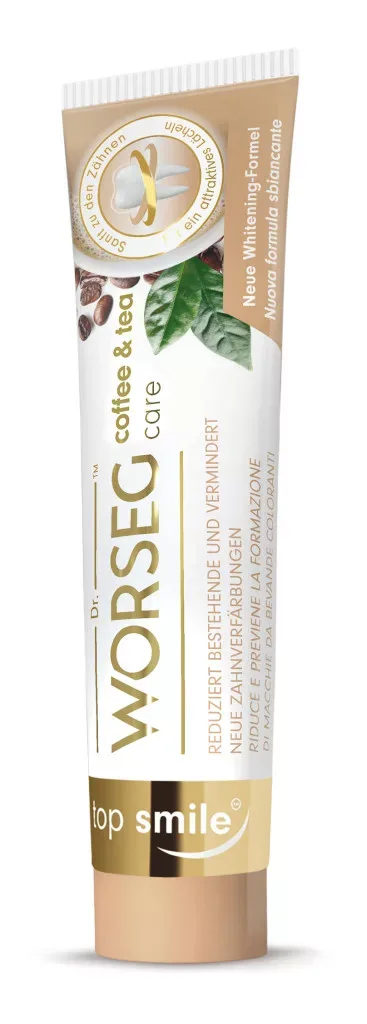 Worseg top smile coffee&tea care избелваща паста за зъби