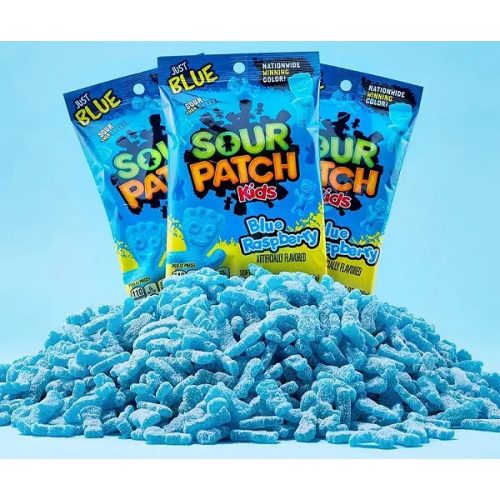 Sour Patch Kids kék málnás savanyú gumicukor 101g