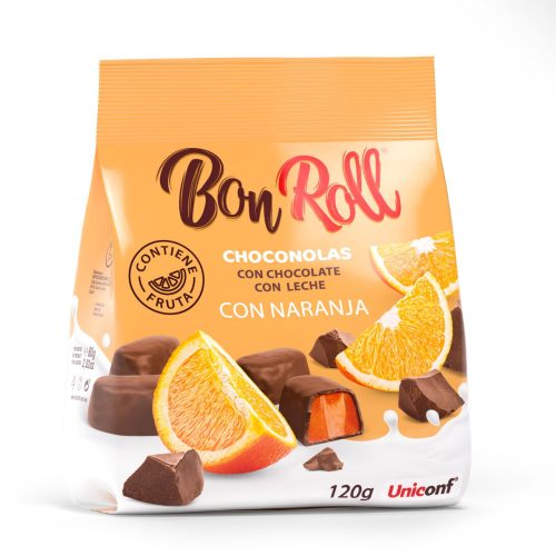 BonRoll tejcsokoládéval bevont zselécukor, narancs ízesítéssel, 120gr